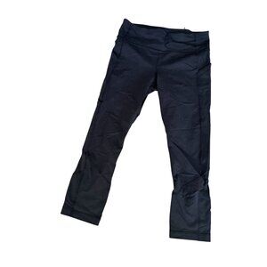 LULULEMON Women’s Black Crop Ruched Leggings Size 6